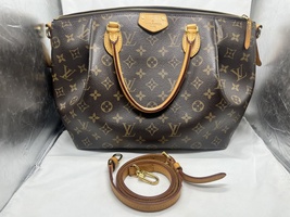 Authentic Louis Vuitton Turenne MM Crossbody Canvas Leather Handbag