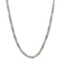 14kt White Gold 18" 4mm Fancy Link Chain