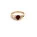 10kt Yellow Gold Garnet & Diamond Ring