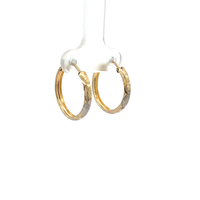 14kt Tri-Color Hoop Earrings