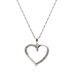 14kt White Gold .40ct tw Diamond Heart Pendant With Chain