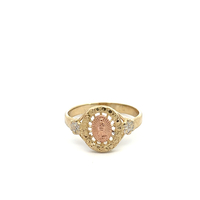 14kt Tri-Color Virgin Mary Ring 