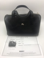 Burberry Black Pebbled Leather Handbag - Pre-Owned 