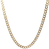  14kt Yellow Gold 27" 5mm Diamond Cut Curb Link Chain