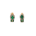 14kt Yellow Gold .60ct tw Diamond & Green Stone Earrings
