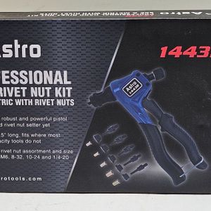 Astro Pneumatic 1443B Pistol Grip Hand Rivet Nut Setter Kit Sae & Metric w/ Nuts