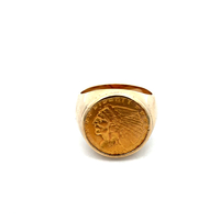 10kt Yellow Gold $2.50 Indian Gold Piece Ring