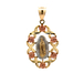  14kt Tri-Color Virgin Mary Pendant 