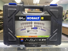 Kobalt 64-piece Mechanic's Tool Set Standard SAE and Metric Polished Chrome