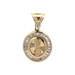 14kt Yellow Gold Virgin Mary with CZ's