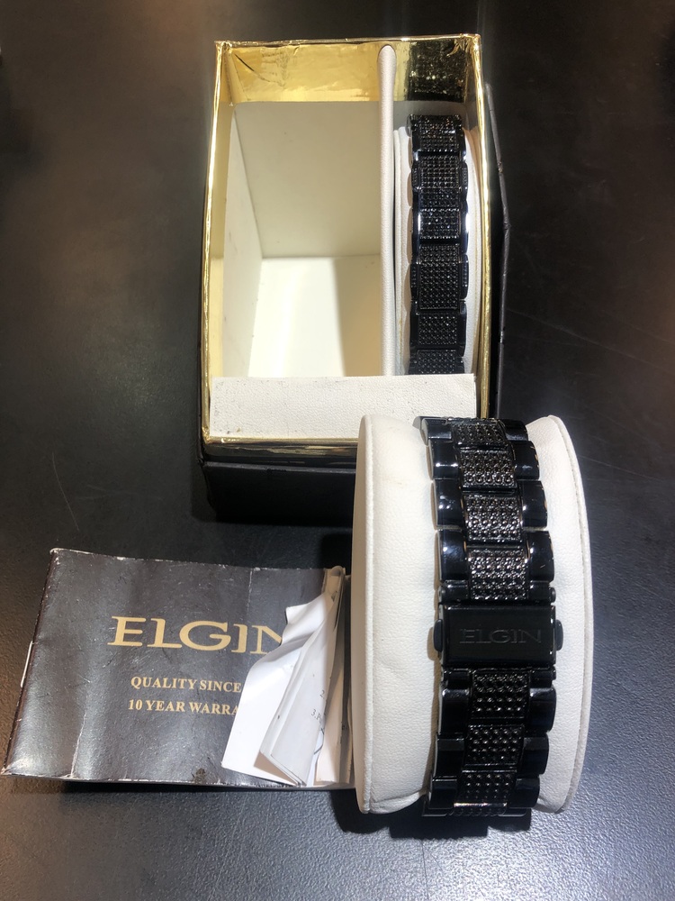 Men s Elgin Wristwatch w bracelet Y121 Pre Owned Sterling Knight Jewelry Pawn