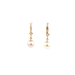 14kt Yellow Gold Dangle Pearl Earrings