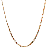 10kt Tri-Color 18" 2mm Valentino Link Chain 