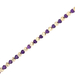14kt Yellow Gold 7" 7mm Purple Heart Bracelet