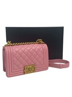 Chanel Calfskin Quilted Small Boy Flap Pink