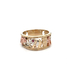 14kt Tri-Color CZ Good Lucky Ring
