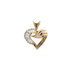  10kt Yellow Gold CZ Heart Pendant