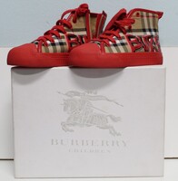 Burberry Kingly Graffiti-Logo Check High-Top Sneaker, Toddler 13C