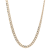 10kt Yellow Gold 26" 4mm Diamond Cut Curb Link Chain