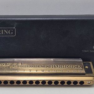 Hering Chromatic 64 in Antique Gold Harmonica