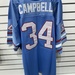 Mitchell & Ness Earl Campbell Jersey Size 56 Blue White Houston Oilers 1980
