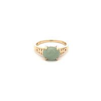 14kt Yellow Gold Green Stone Ring