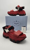 Prada Chunky Platform Sandals in Red size 7 US W