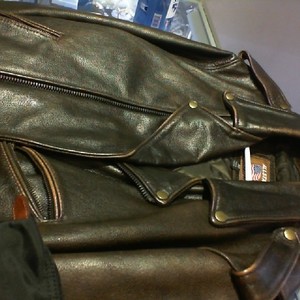 Allstate Leather Jacket – Genuine Black Leather, Classic Biker Style