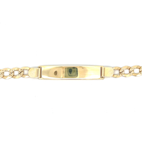 14kt Yellow Gold 9" 9.75mm Name Plate Curb Bracelet