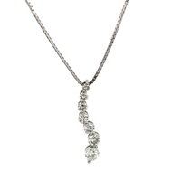 14kt White Gold 1.00ct tw Diamond Pendant & Chain