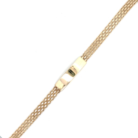  14kt Yellow Gold 8" Name Plate Bracelet