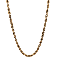  10kt Yellow Gold 24" 3mm Hollow Rope Chain