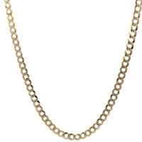 14kt Yellow Gold 22" 4.75mm Diamond Cut Curb Link Chain