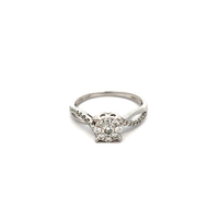 14kt White Gold .60ct tw Diamond Cluster Ring