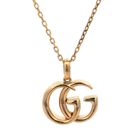 Gucci 18kt Yellow Gold Running GG Logo Necklace
