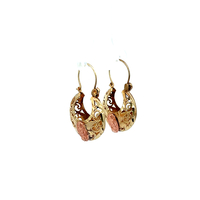 10kt Two Tone Religious Earrings