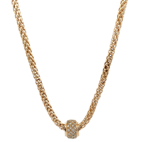 14kt Yellow Gold 1.00ct Diamond Charm With 18" Necklace