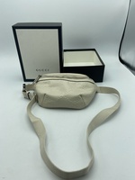 GUCCI GG Embossed Mini Leather Belt Bag  