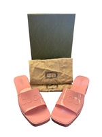 Gucci 60mm Slide Sandal Pink Rubber