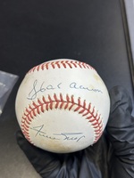 Authentic PSA Hank Aaron/Willie Mays Dual Signed Baseball