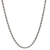  14kt White Gold 22" 2mm Rope Link Chain
