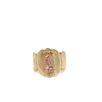 14kt Two Tone Virgin Mary Ring