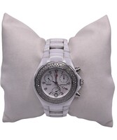 Michele Tahitian Ceramic White Diamond Ladies Watch