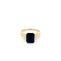  14kt Yellow Gold Blue Stone Ring