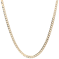 14kt Yellow Gold 22" 3.5mm Curb Link Chain