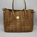 MCM Large Liz Reversible Tote Bag in Cognac Visetos