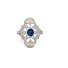 18kt White Gold .40ct tw Diamond & Blue Stone Ring