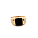 10kt Yellow Gold Diamond & Black Stone Ring