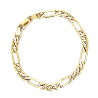 14kt Yellow Gold 7" 5.25mm Figaro Link Bracelet