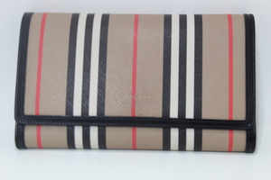 Burberrys Beige Home Stitch Pouch Bag
